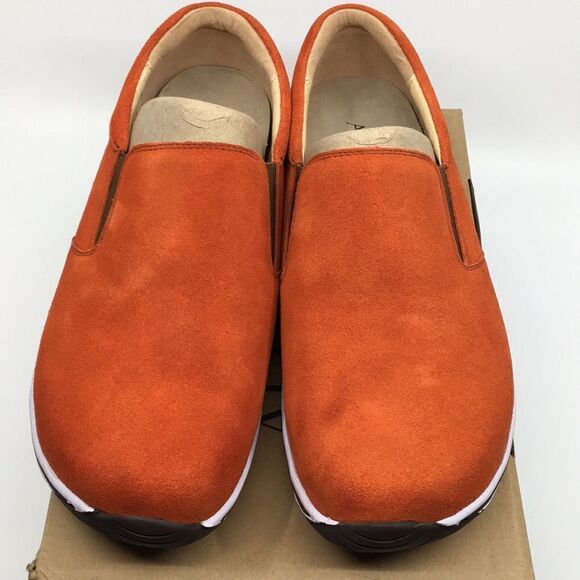 NIB Alegria Aaron Orange Suede Slip On Shoes - Size 43 EU 9.5 US (W US 13) main image 9